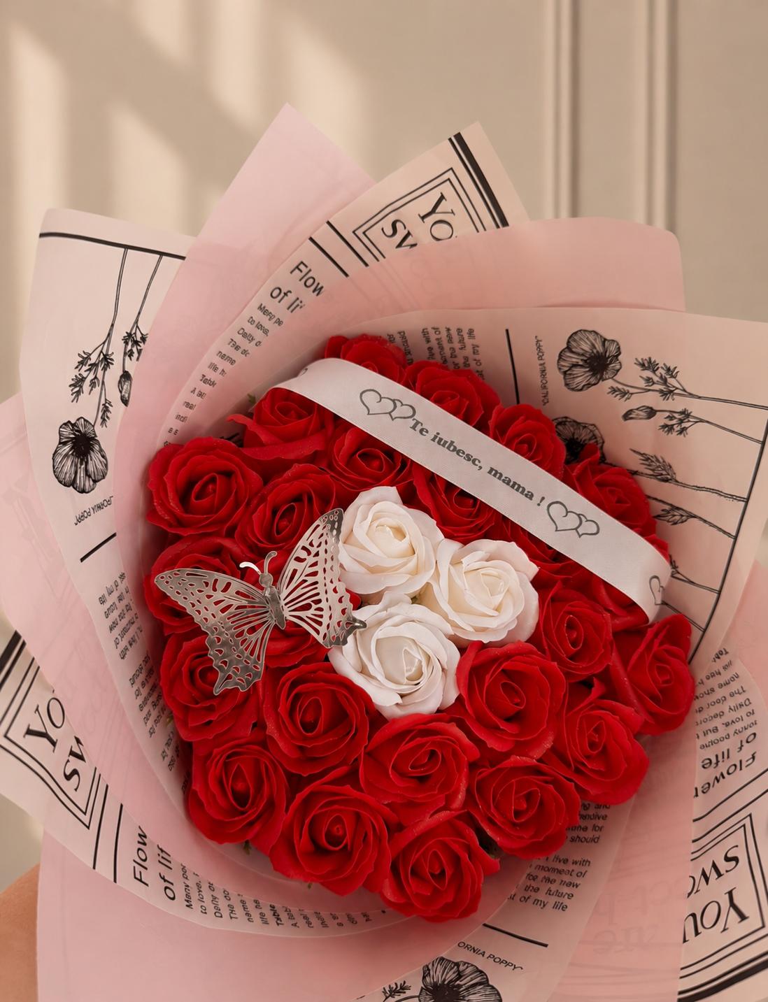 Buchet 27 trandafiri săpun