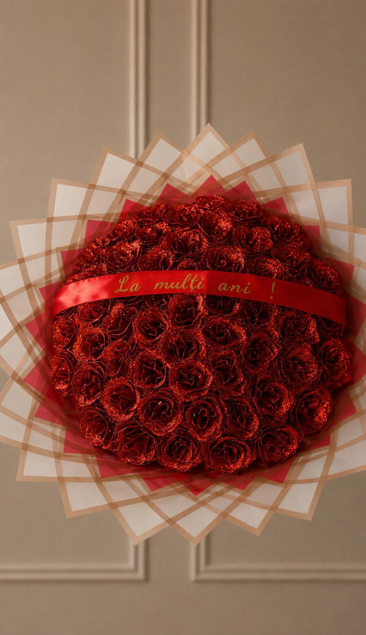 Buchet 57 trandafiri imperiali