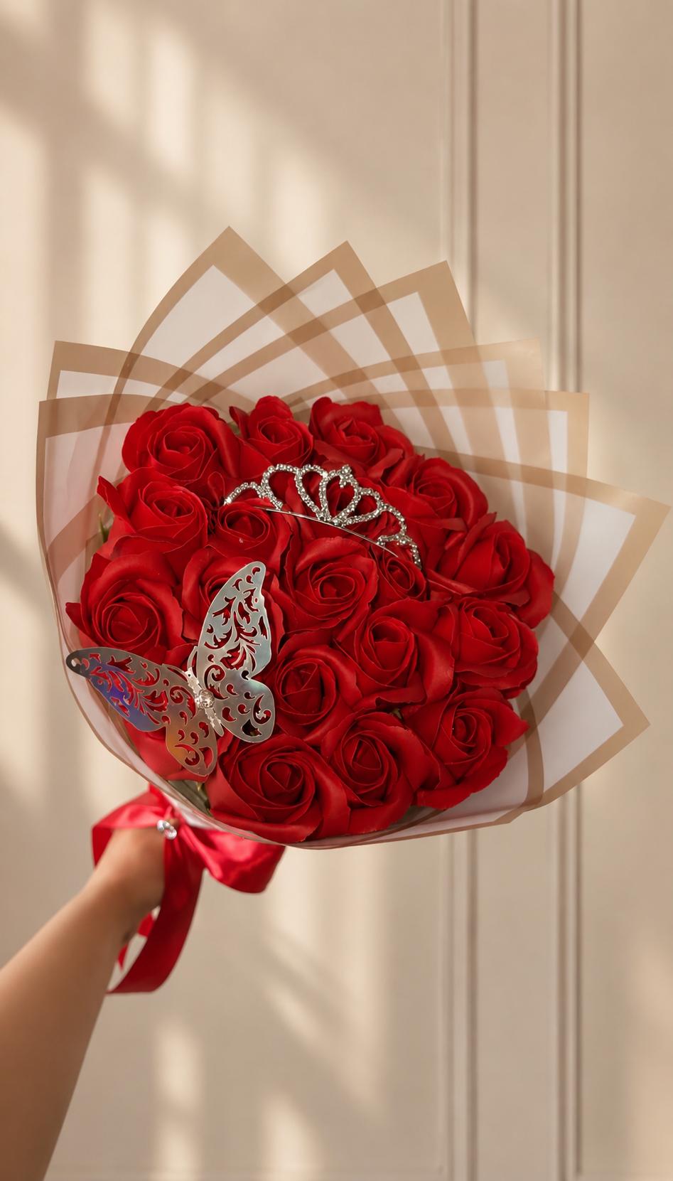 Buchet 19 trandafiri săpun