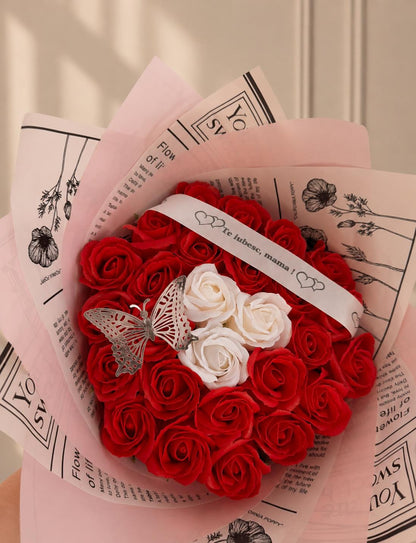 Buchet 27 trandafiri săpun