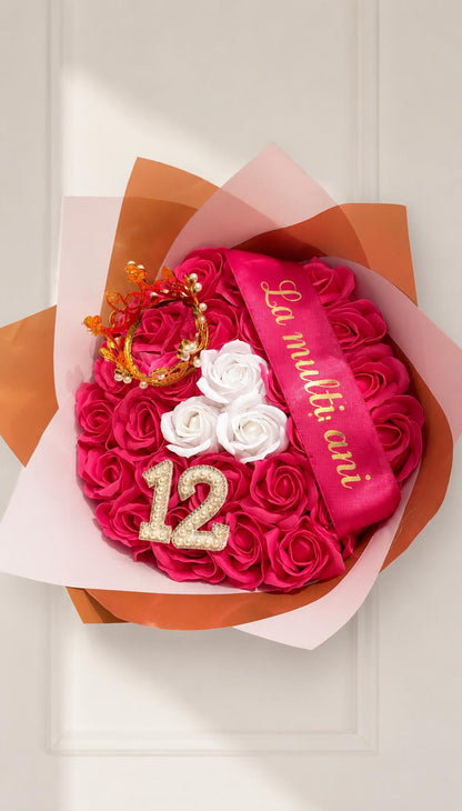 Buchet 27 trandafiri săpun