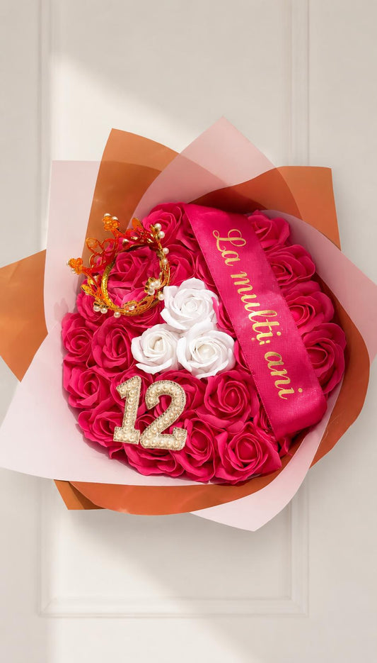 Buchet 27 trandafiri săpun