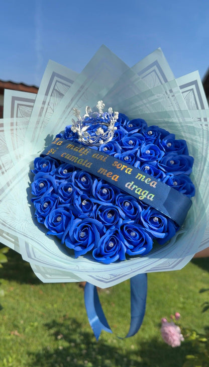 Buchet 37 trandafiri săpun