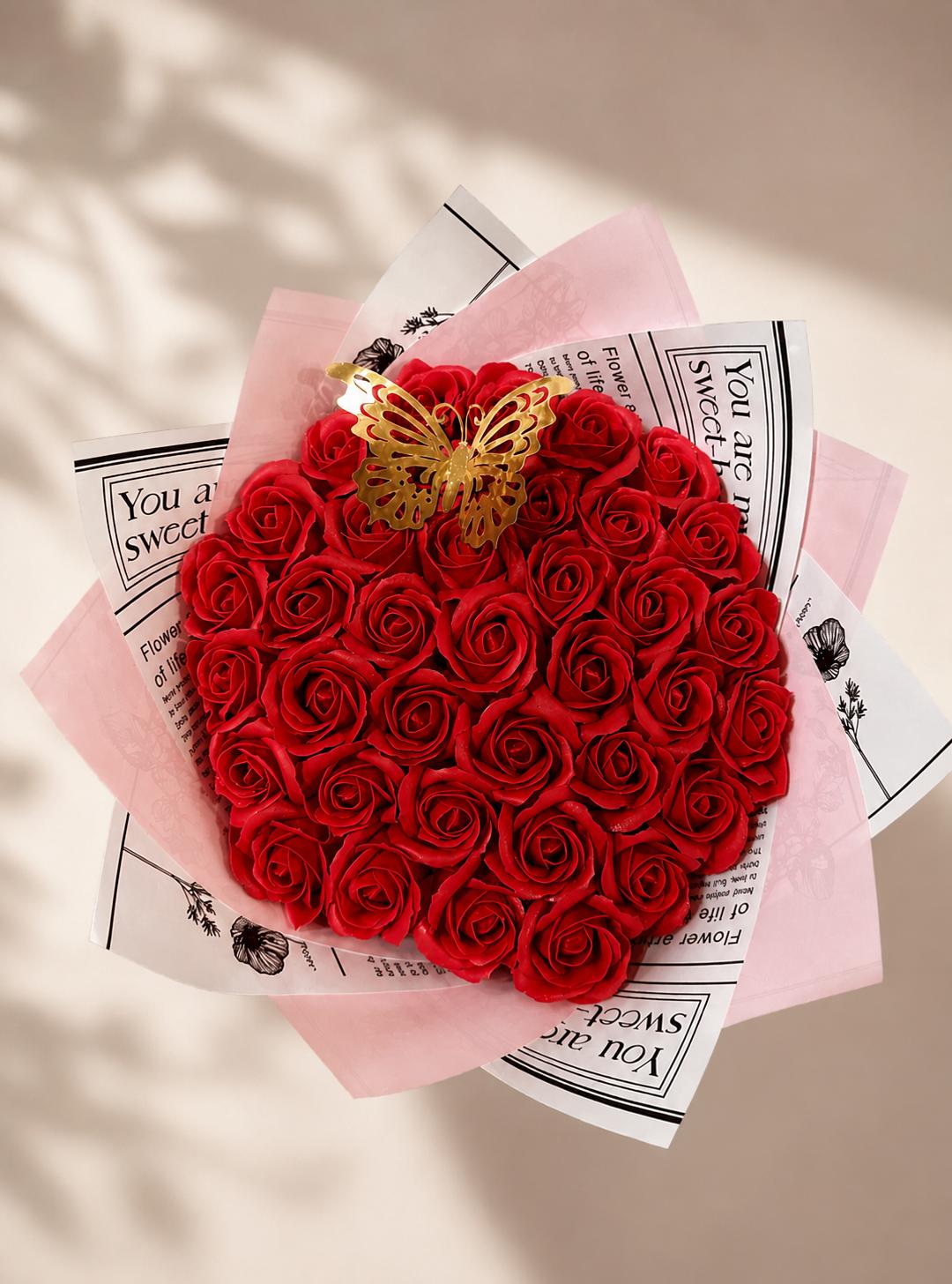 Buchet 37 trandafiri săpun