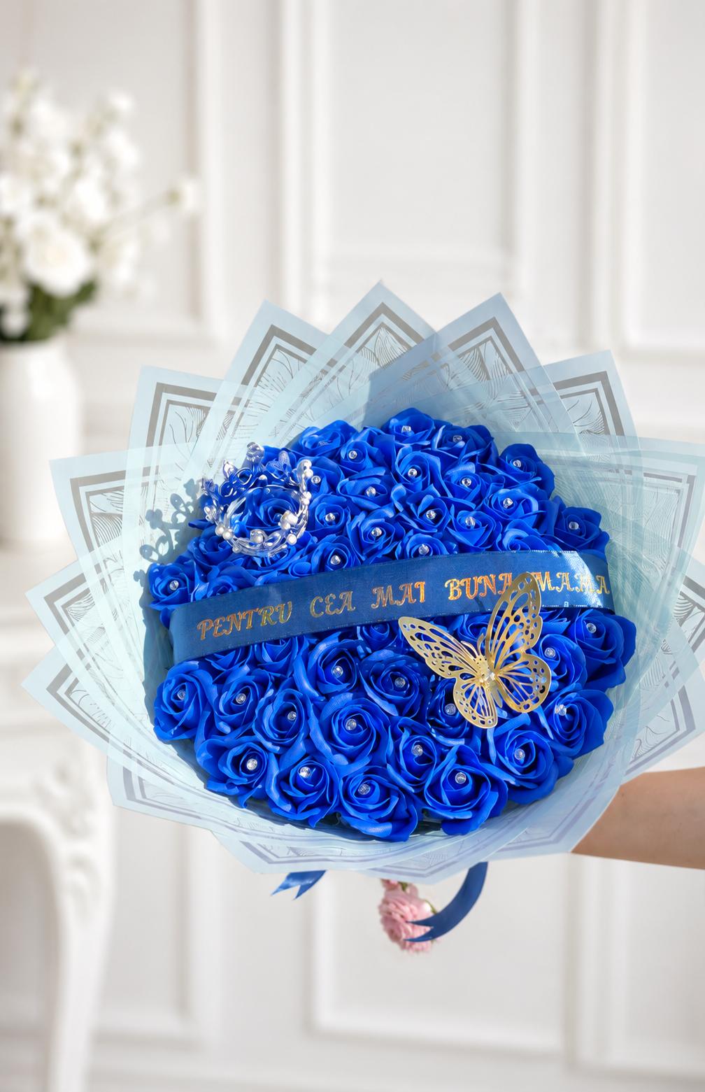 Buchet 57 trandafiri săpun