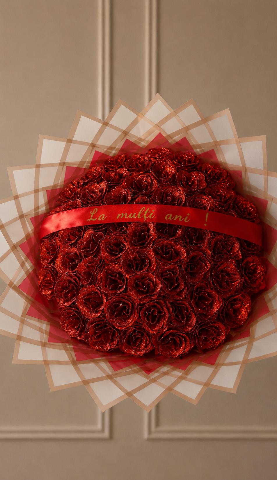 Buchet 57 trandafiri imperiali