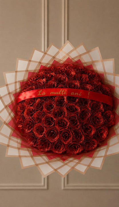 Buchet 57 trandafiri imperiali