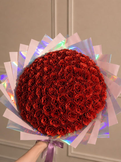 Buchet 101 trandafiri imperiali