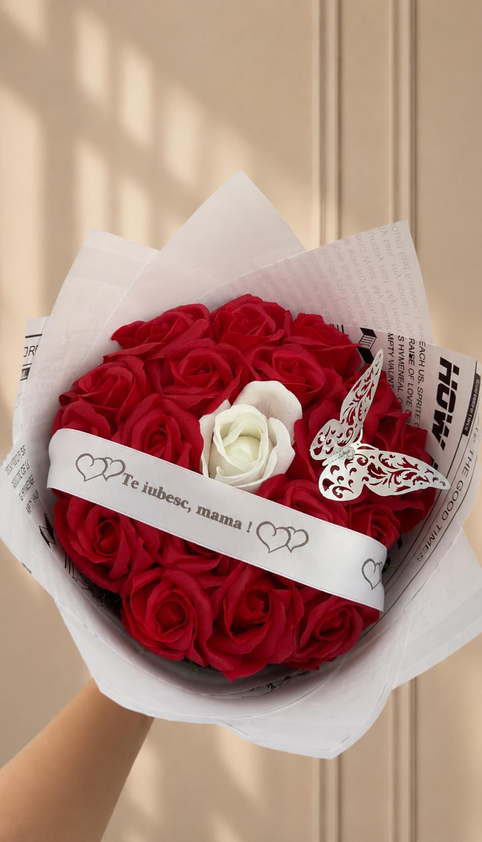 Buchet 19 trandafiri săpun