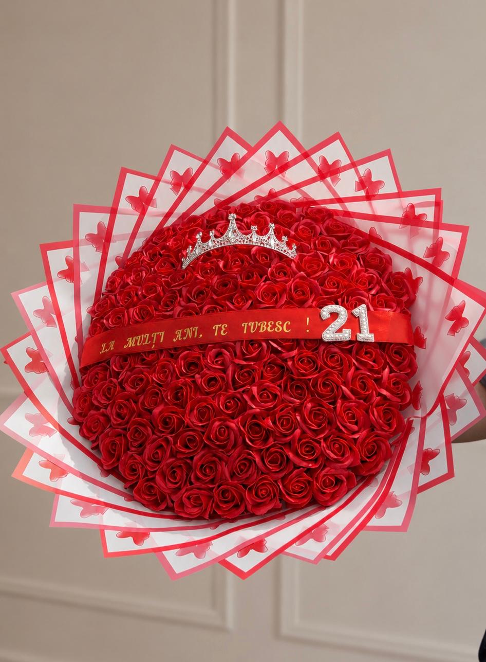 Buchet 101 trandafiri săpun